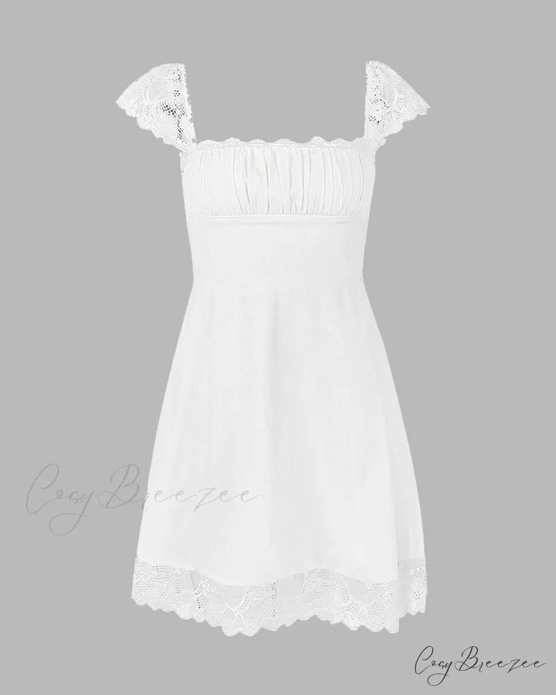 Euboea Sweetheart Stylish Mini Dress White / XS
