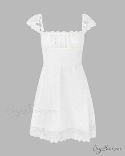 Euboea Sweetheart Stylish Mini Dress White / XS
