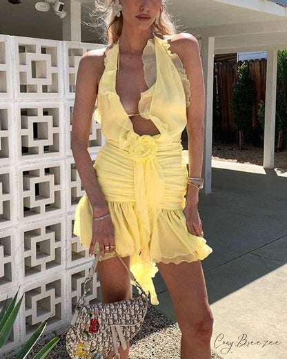 Eulimene Elegant Ruffle Dress
