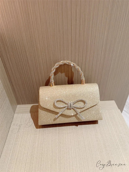 European American Diamond Bow Chain Clutch Bag clutchbag-250126