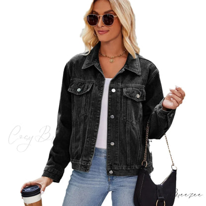 European American Slim-fit Retro Washed Short Denim Jacket