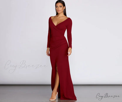 Eva Off The Charming Shoulder Mermaid Dress