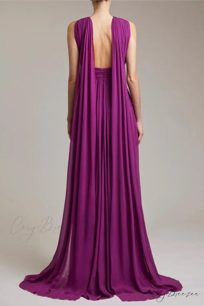 Evelyn Chiffon Graceful Maxi Dress