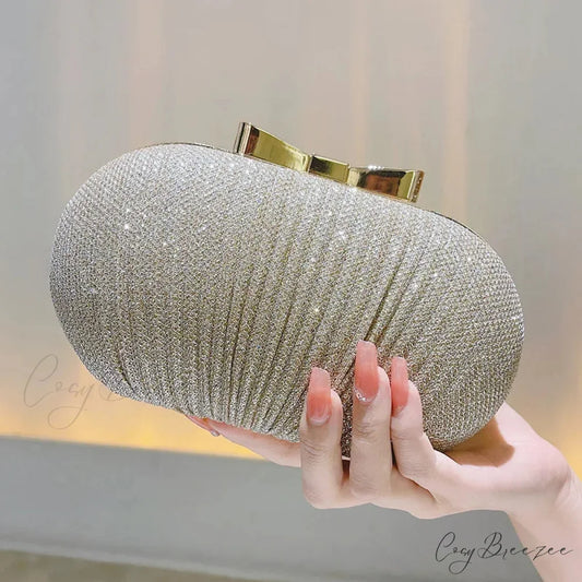 Evening Coin Purse Wedding Clutch Gold wristlet-250126