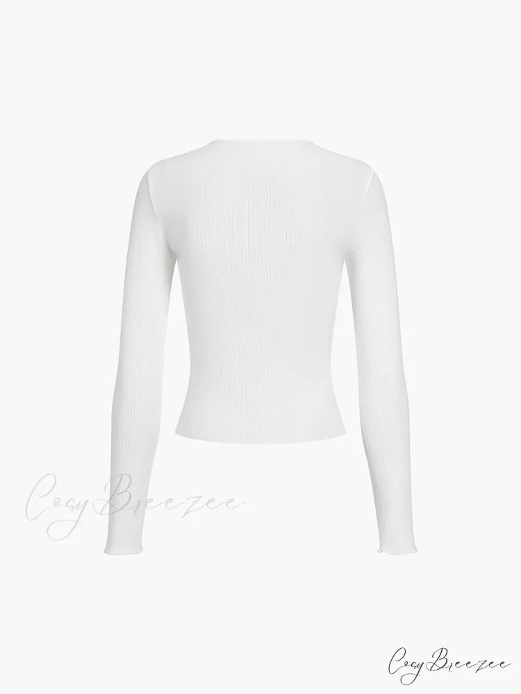 Everyday Rib Graceful Long Sleeve Top