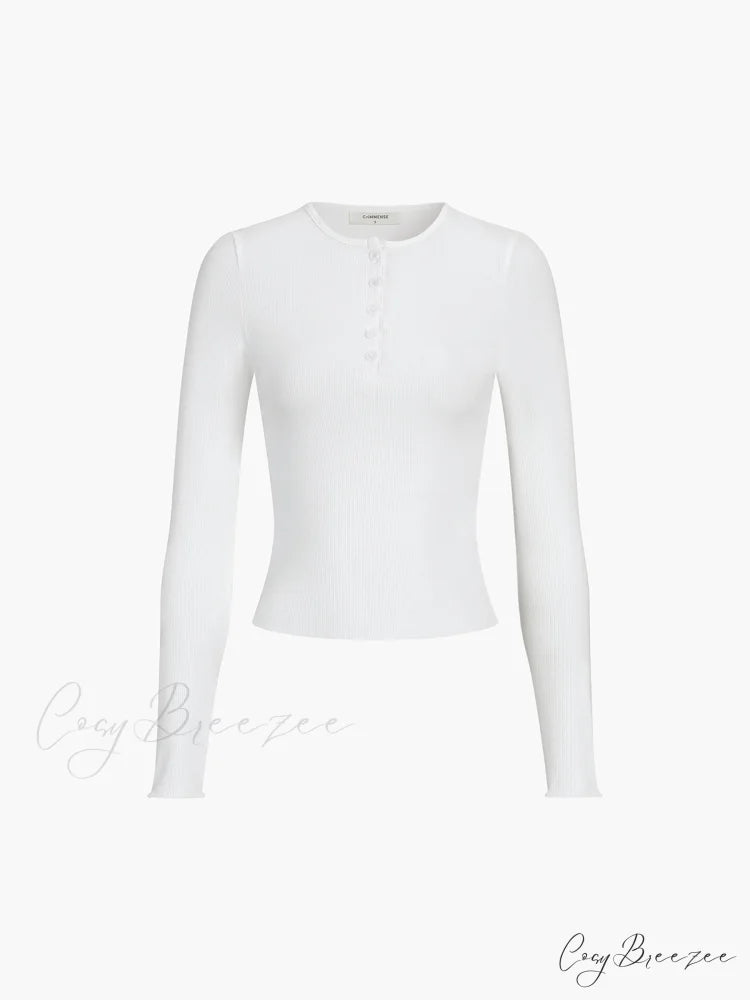 Everyday Rib Graceful Long Sleeve Top