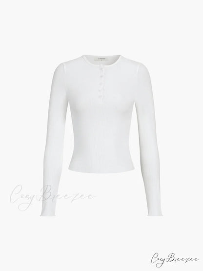 Everyday Rib Graceful Long Sleeve Top