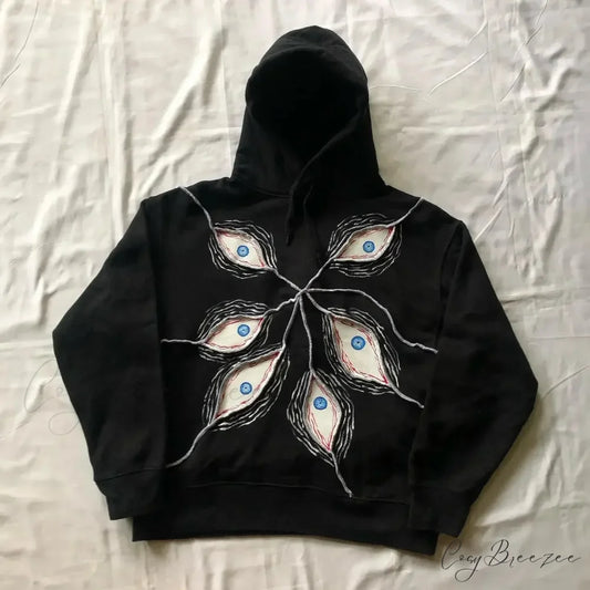 Eyeball Patch High Street Hoodie black 1 / S hoodies-241228