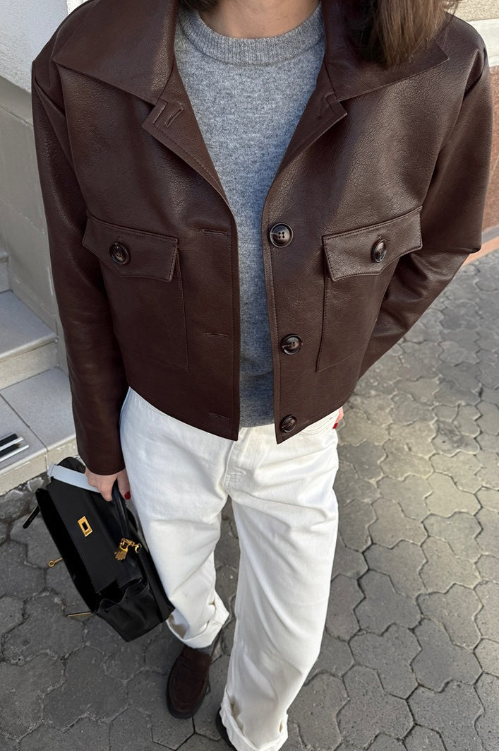 Slim Fit Leather Moto Jacket