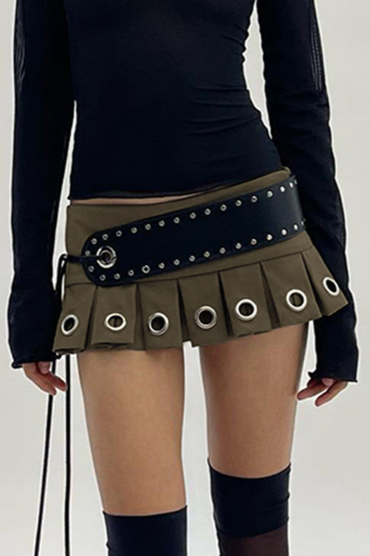 Sexy Low Waist Gothic Pleat Skirt