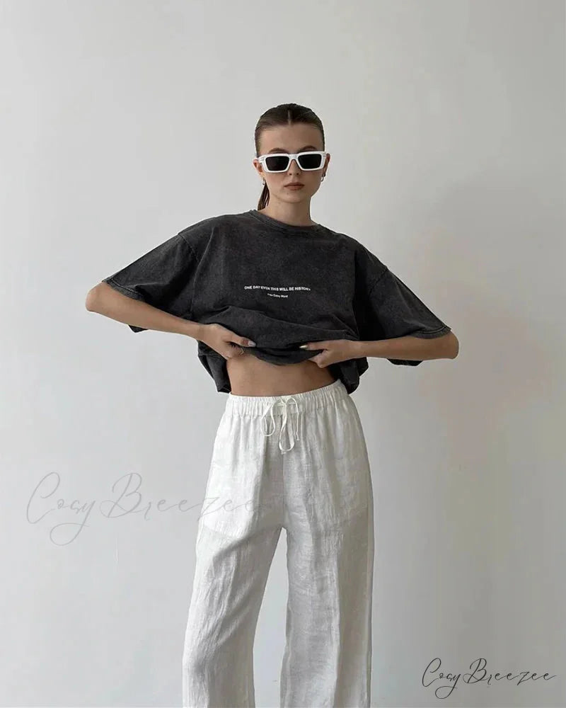 Faded Print Luxe Throwback Tee Black2 / L t-shirt-250223