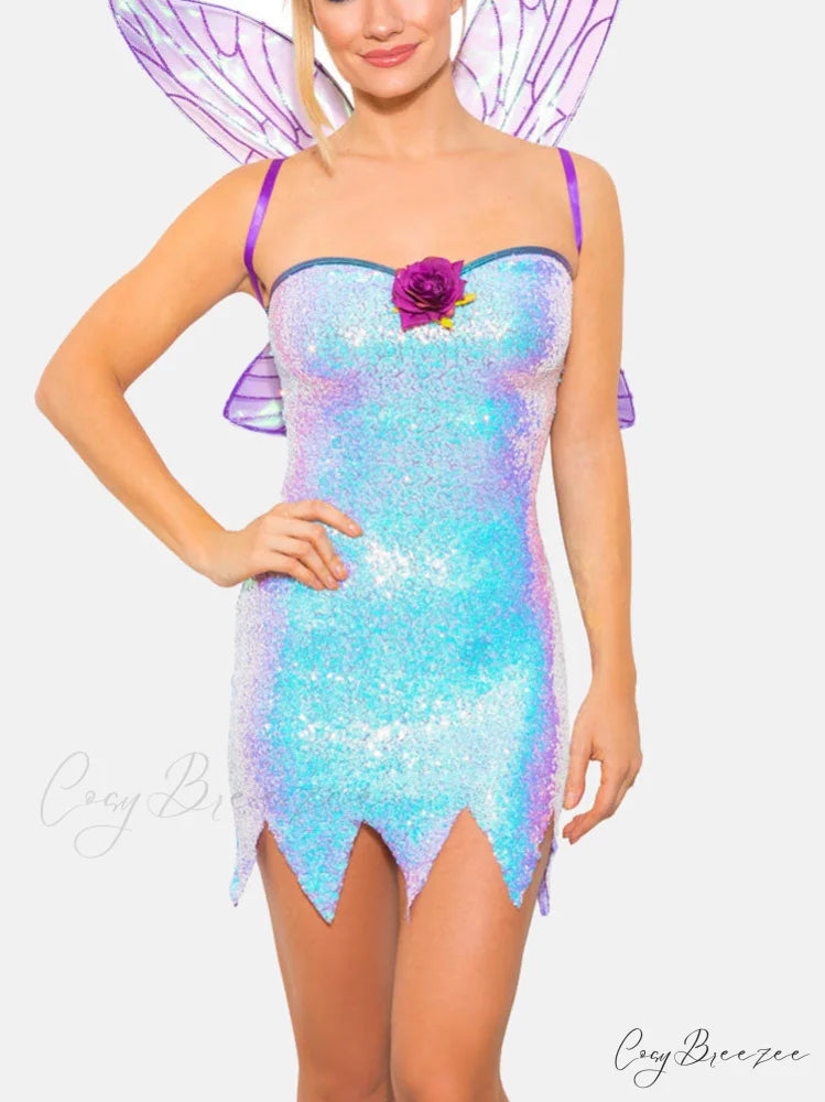 Fairy Printed Graceful Cami Top Purple / S