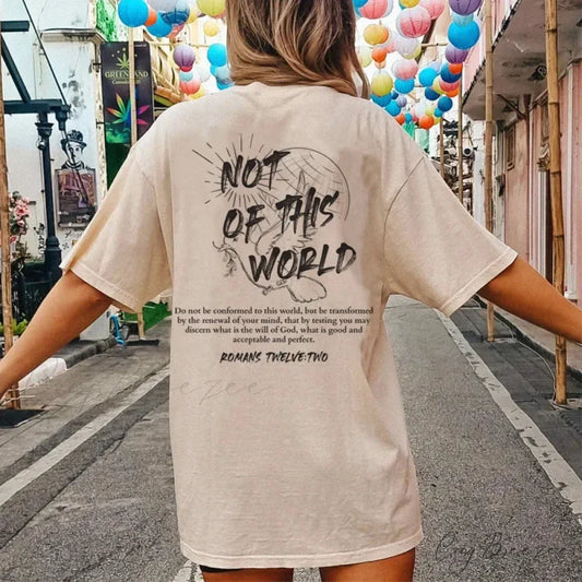 Faithful Verse Inspired Print Tee Khaki / S t-shirt-250223