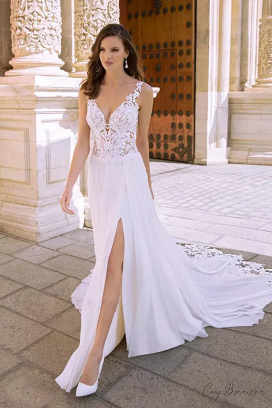 Fantastical Romance Graceful A-line Wedding Dress White / 2