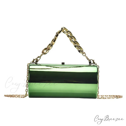 Fashion Cylinder Mini Evening Crossbody Handbag Green handbag-250126