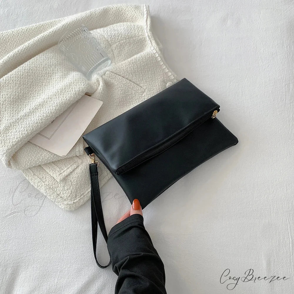 Fashion Day Envelope Clutch Black wristlet-250126