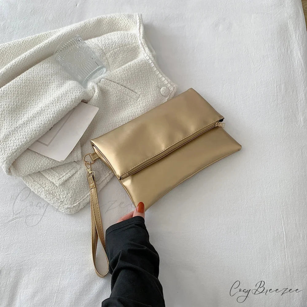Fashion Day Envelope Clutch Gold wristlet-250126