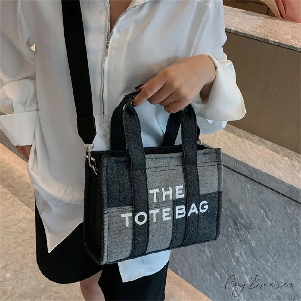 Fashion Denim Embroidery Crossbody Handbag handbag-250126