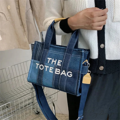 Fashion Denim Embroidery Crossbody Handbag handbag-250126