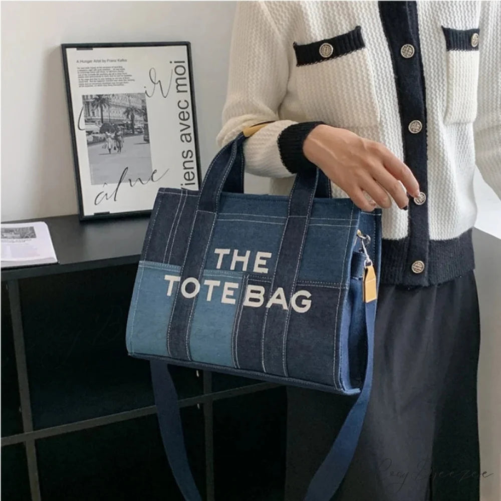 Fashion Denim Embroidery Crossbody Handbag handbag-250126