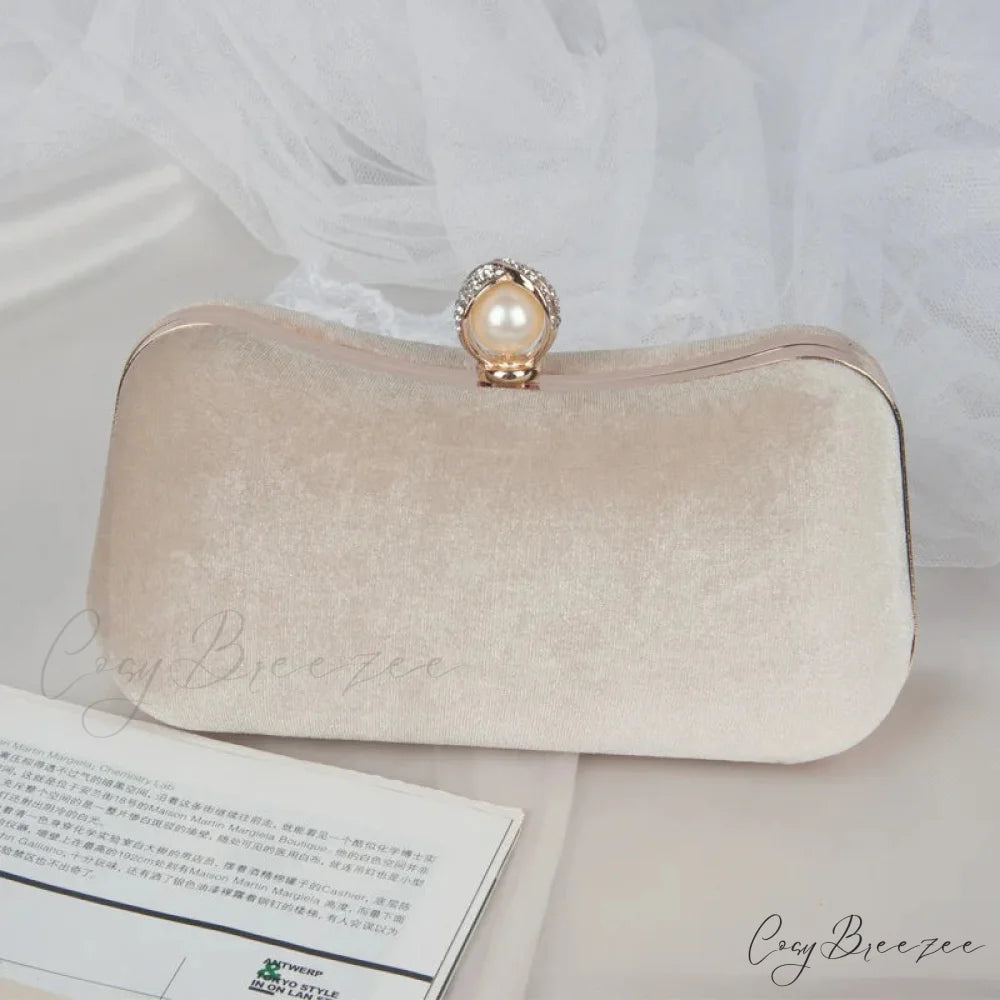 Fashion Evening Clutch Tassel Chain Apricot / 20x5x11cm clutchbag-250126