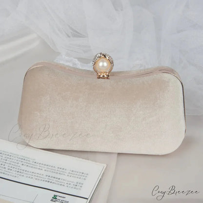 Fashion Evening Clutch Tassel Chain Apricot / 20x5x11cm clutchbag-250126