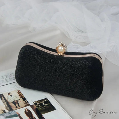 Fashion Evening Clutch Tassel Chain Black / 20x5x11cm clutchbag-250126