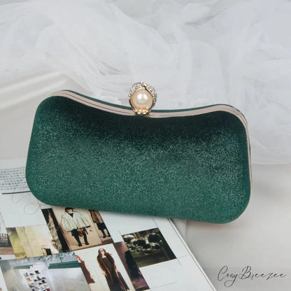 Fashion Evening Clutch Tassel Chain Green / 20x5x11cm clutchbag-250126