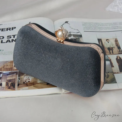 Fashion Evening Clutch Tassel Chain Grey / 20x5x11cm clutchbag-250126