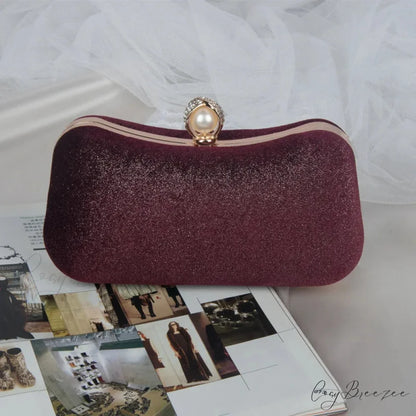 Fashion Evening Clutch Tassel Chain Wine Red / 20x5x11cm clutchbag-250126