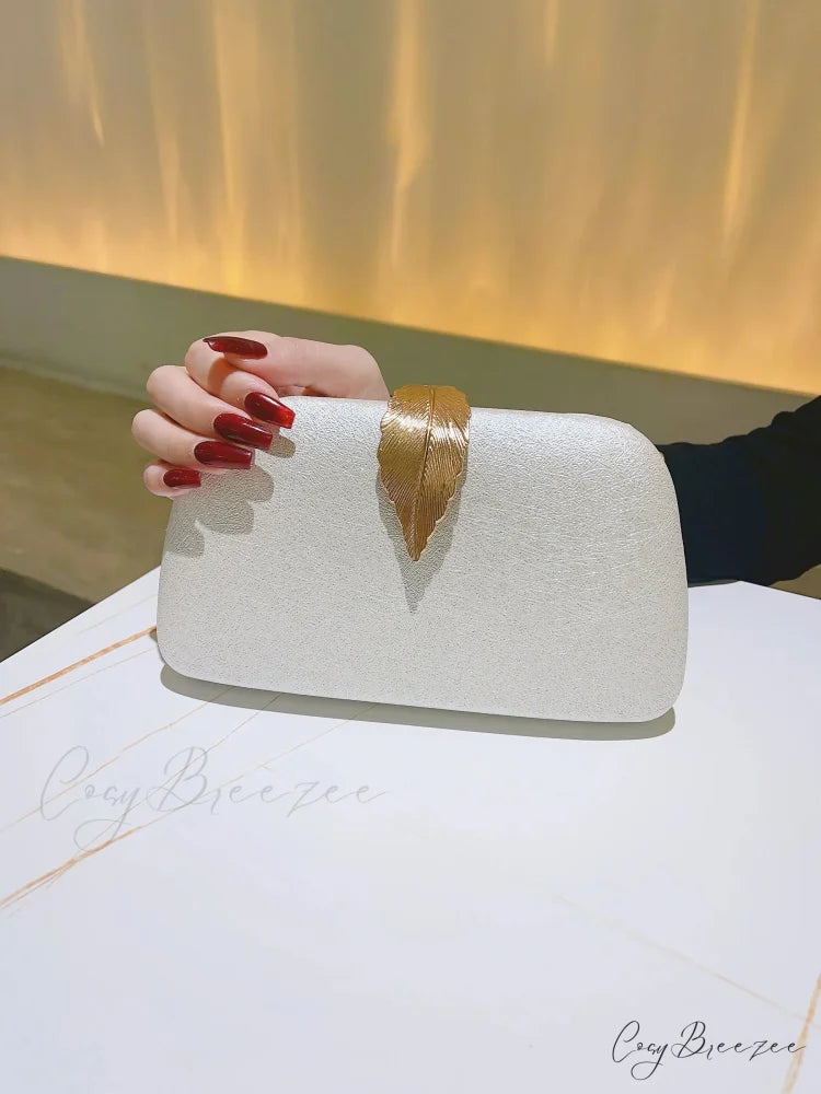Fashion Evening Dinner Bridesmaid Bag Ivory white clutchbag-250126