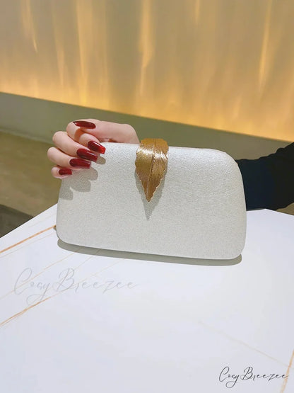Fashion Evening Dinner Bridesmaid Bag Ivory white clutchbag-250126