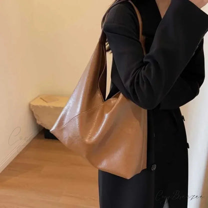Fashion Leather Big Hobo Bag shoulder-250126