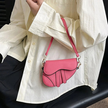 Fashion Mini Zipper Messenger Solid Color Bag handbag-250126