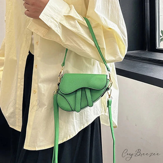 Fashion Mini Zipper Messenger Solid Color Bag handbag-250126