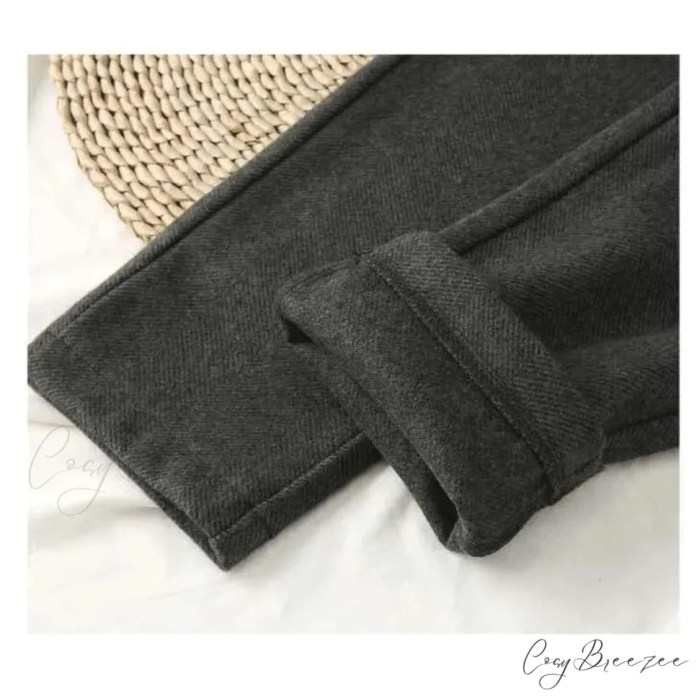 Fashion Office Wear High Waist Harem Pencil Trousers Autumn Winter Pants Black / S