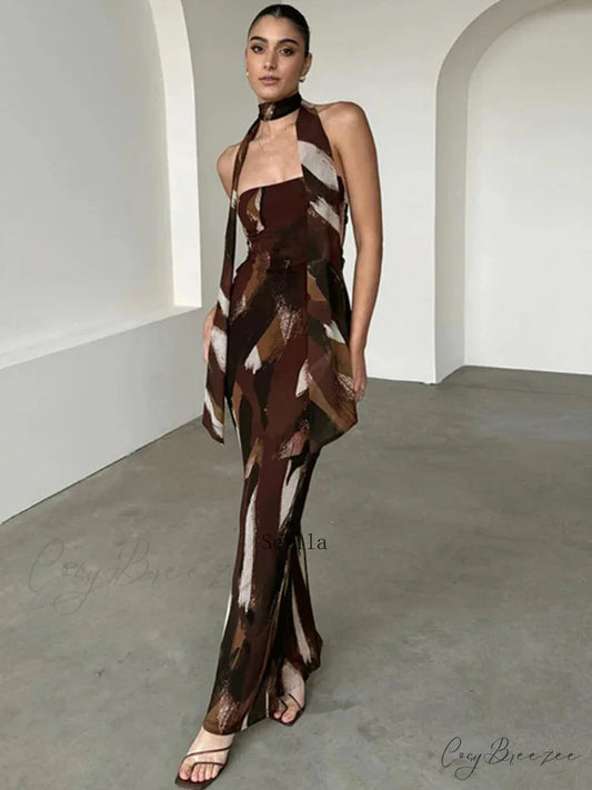 Fashion Print Maxi Dress