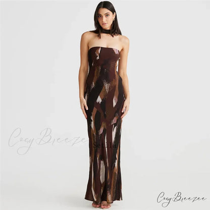 Fashion Print Maxi Dress