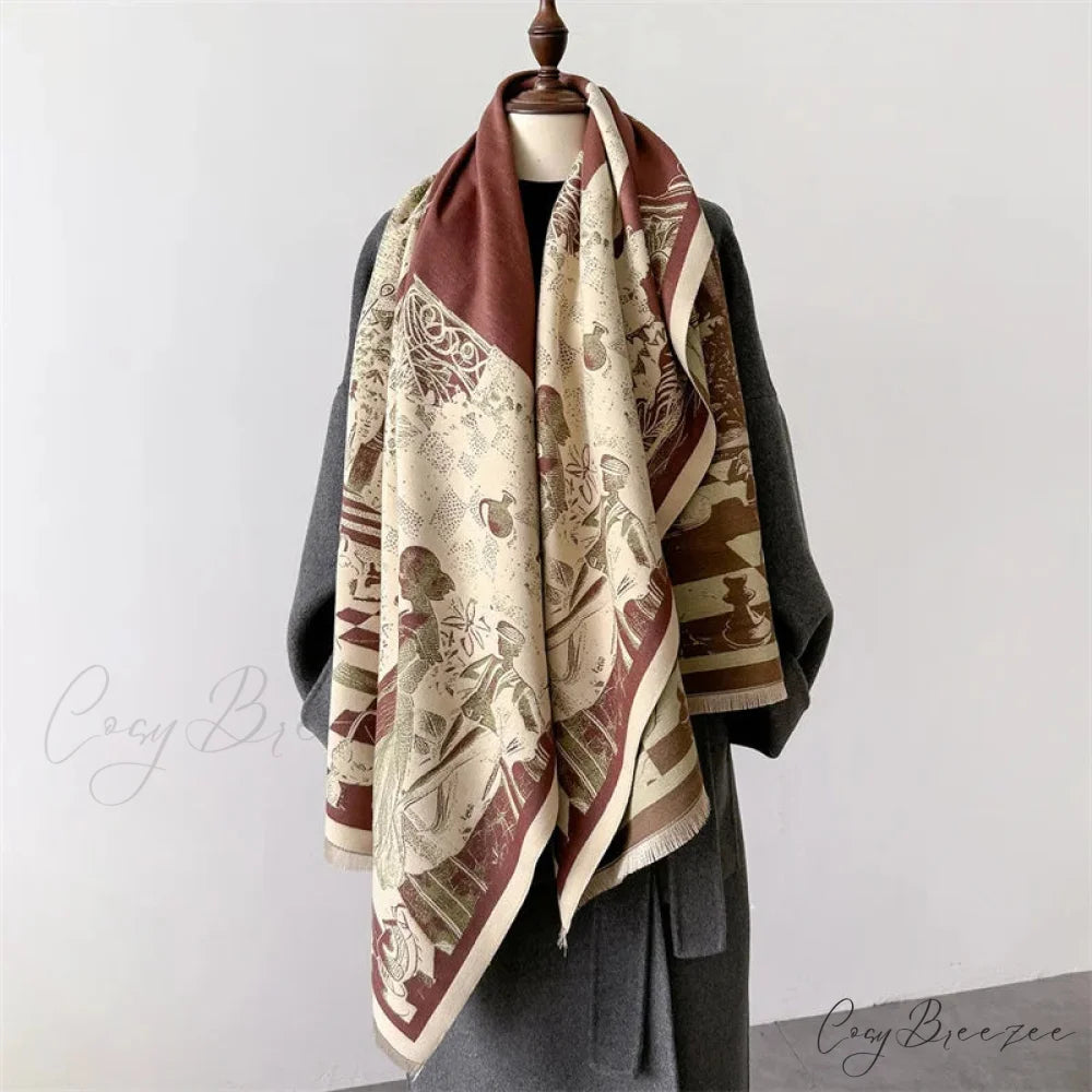 Fashion Print Winter Cashmere Shawl Scarf Multi Color1 scarf-241228