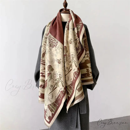 Fashion Print Winter Cashmere Shawl Scarf Multi Color1 scarf-241228