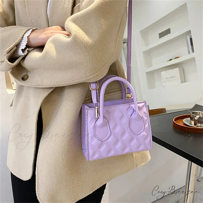 Fashion Retro PU Small Square Crossbody Handbag handbag-250126