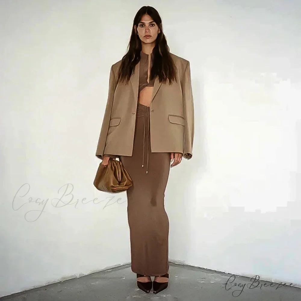 Fashion Ruched Maxi Dress