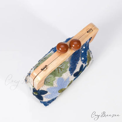 Fashion Sequins Flower Clutch Bag Wristlet wristlet-250126
