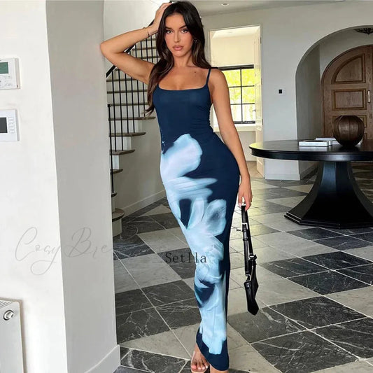 Fashion Sleeveless Slip Long Maxi Dress