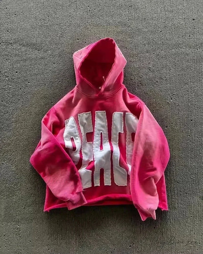 Fashion Trend Fleece Padded Zipper Hoodie pink 2 / M hoodies-241228