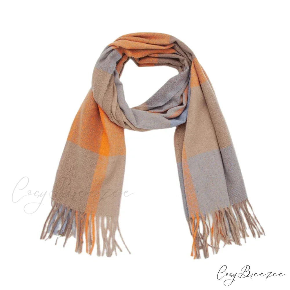 Fashion Warm Knit Cashmere Plaid Scarf Color-03 scarf-241228