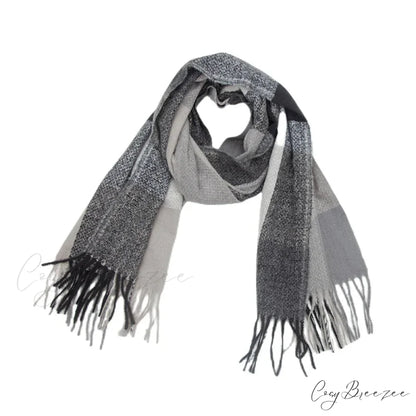 Fashion Warm Knit Cashmere Plaid Scarf Color02 scarf-241228