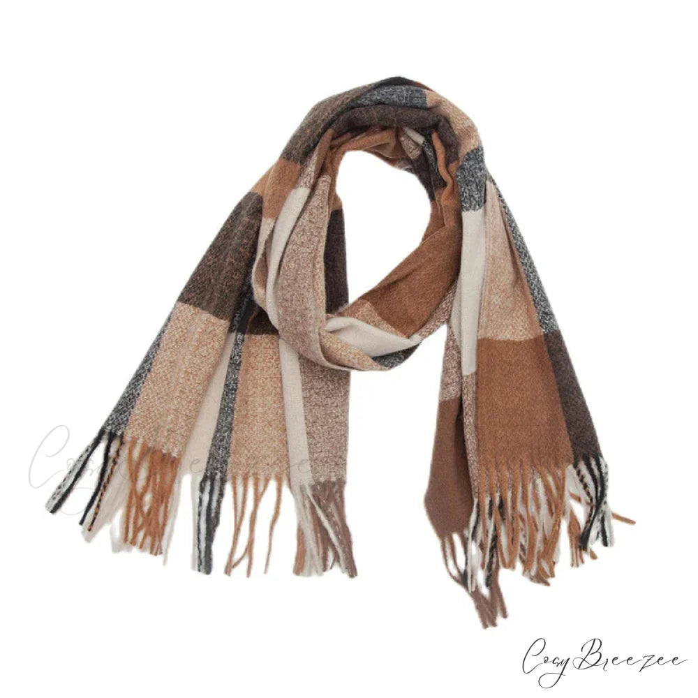 Fashion Warm Knit Cashmere Plaid Scarf Color04 scarf-241228
