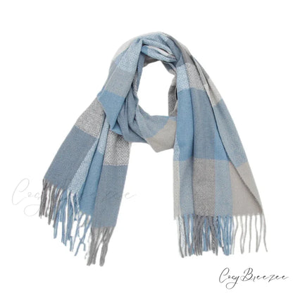 Fashion Warm Knit Cashmere Plaid Scarf Color05 scarf-241228