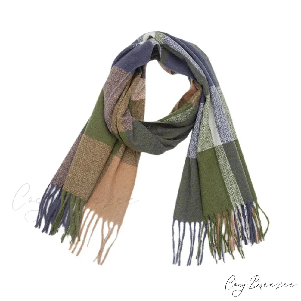 Fashion Warm Knit Cashmere Plaid Scarf Color06 scarf-241228